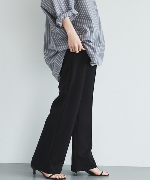 パンツ 多機能センターシームソフトリブパンツ レディースの画像