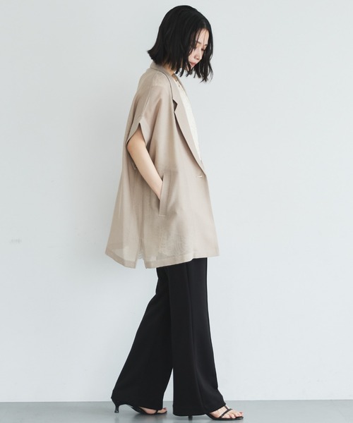 パンツ 多機能センターシームソフトリブパンツ レディースの画像
