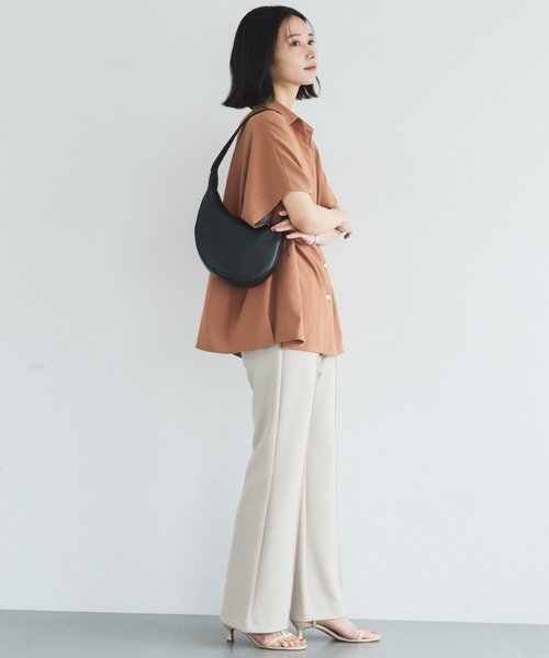 パンツ 多機能センターシームソフトリブパンツ レディースの画像