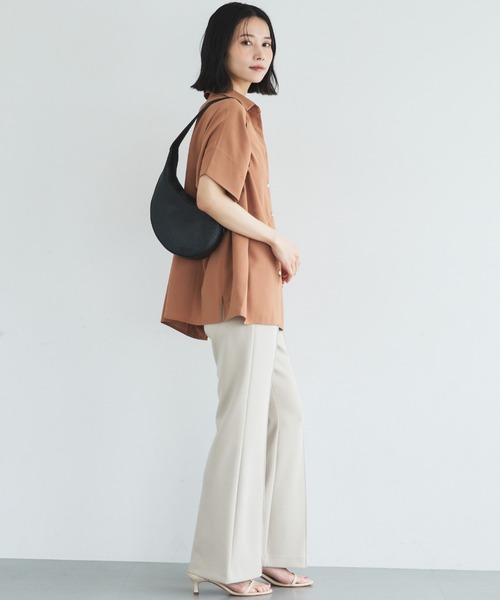 パンツ 多機能センターシームソフトリブパンツ レディースの画像