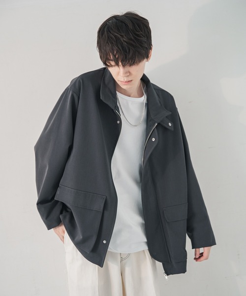 「ADAMASTE」 ブルゾン LARGE チャコールグレー メンズ_画像3