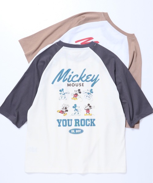 希少 70s Disney　ディズニー　ミッキーマウス　ラグラン Tシャツ Disney（ディズニー） tシャツ 「DISNEY/ディズニー」ミッキーマウス