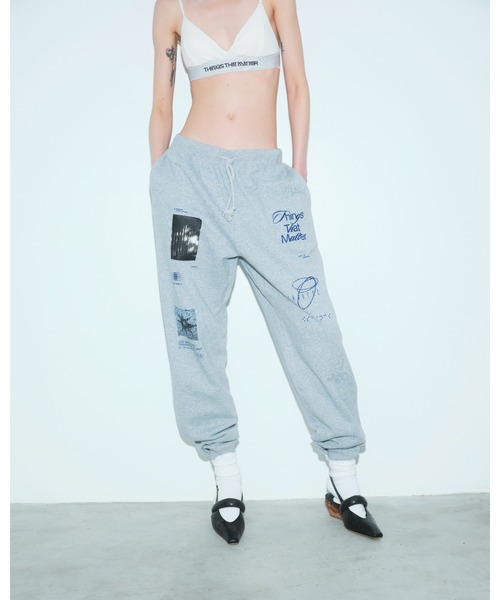 「THINGS THAT MATTER」 スウェットパンツ 2 アイボリー レディース_画像3