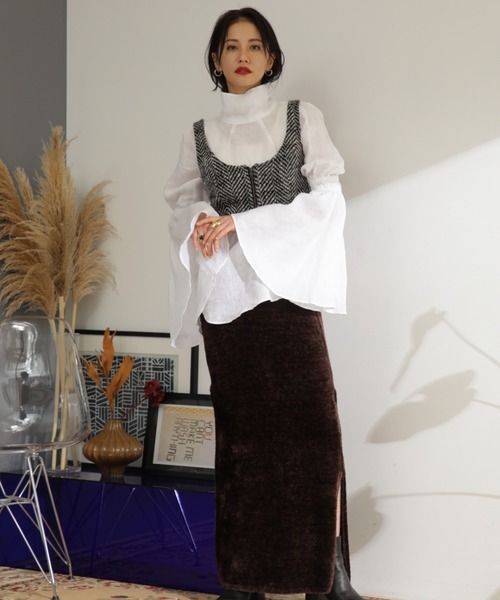 「mici」 タイトスカート ONE SIZE ネイビー レディース_画像6