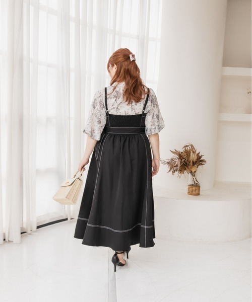 「CLETTE」 サロペットスカート 4L アイボリー レディース_画像2
