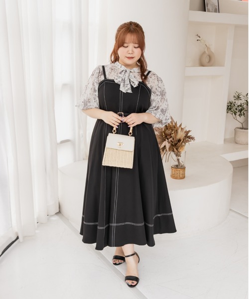 「CLETTE」 サロペットスカート 4L アイボリー レディース_画像3