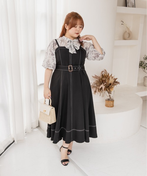「CLETTE」 サロペットスカート 4L アイボリー レディース_画像6