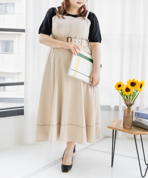 「CLETTE」 サロペットスカート 4L アイボリー レディース_画像7