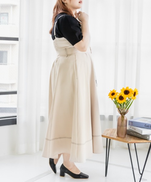 「CLETTE」 サロペットスカート 4L アイボリー レディース_画像9