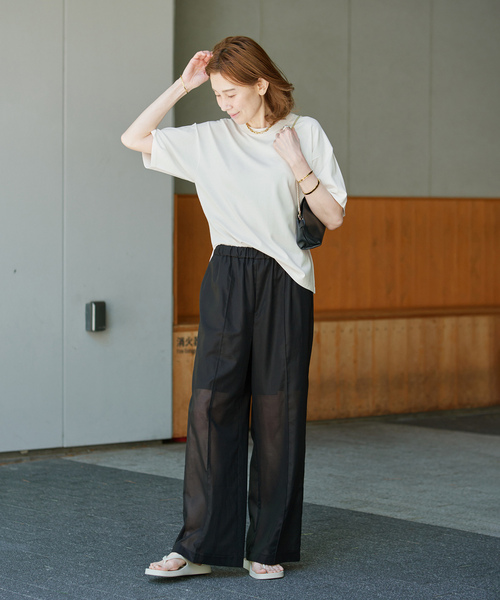 サマーニット ニット セーター ニットTシャツ レディースの画像