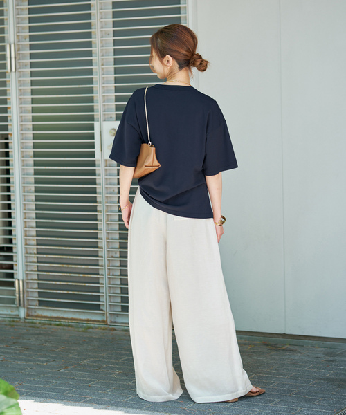 サマーニット ニット セーター ニットTシャツ レディースの画像