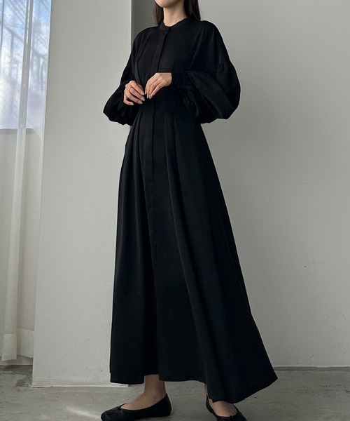 「Louere」 長袖ワンピース MEDIUM アイボリー レディース_画像3