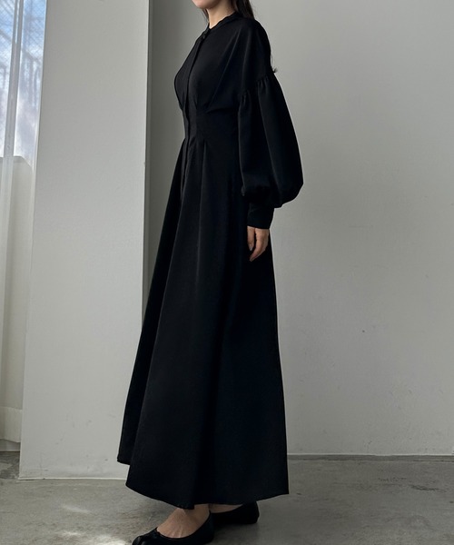 「Louere」 長袖ワンピース MEDIUM アイボリー レディース_画像5