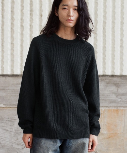 「WYM LIDNM」 長袖ニット L ベージュ メンズ_画像7