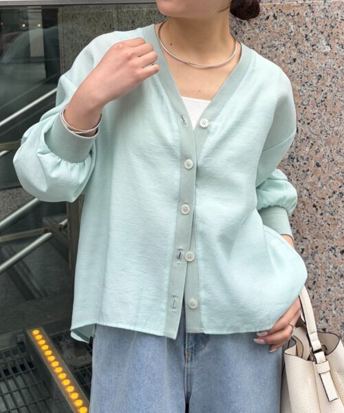 ブラウス シャツ 「軽やか/程よい抜け感」シアーシャツカーディガン レディースの画像