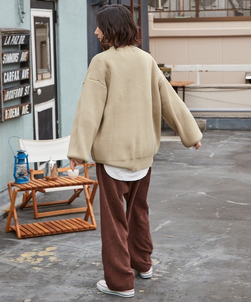 「BARK MANHATTAN」 長袖ニット M ブラック メンズ_画像7