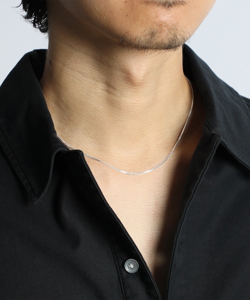 LANVIN en Bleu ネックレス シルバー925 ベネチアンチェーン メンズ