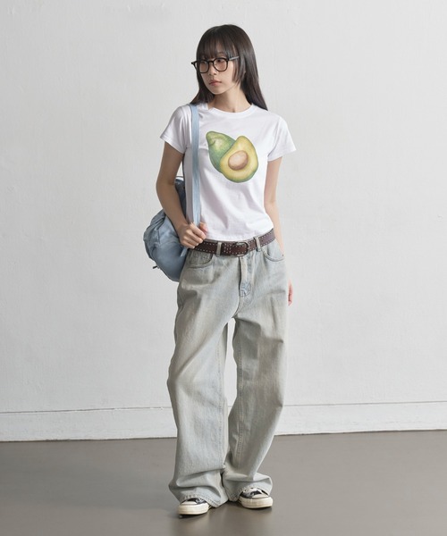「UNE MANSION」 半袖Tシャツ FREE ホワイト レディース_画像2