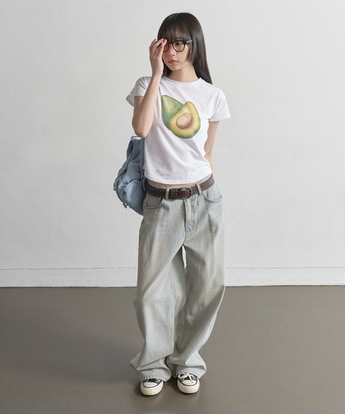 「UNE MANSION」 半袖Tシャツ FREE ホワイト レディース_画像5