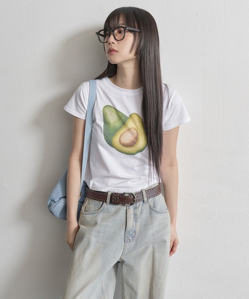 「UNE MANSION」 半袖Tシャツ FREE ホワイト レディース_画像9