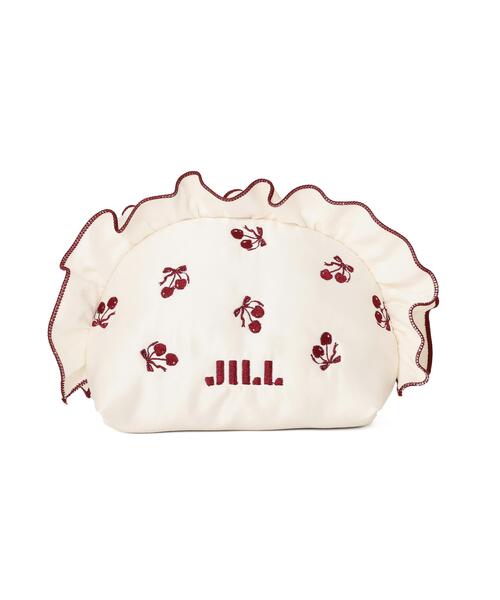 ✰Libertyフェリシテ ふわふわフリルポーチL c&sコーデュロイ JILL by JILL STUART（ジルバイジルスチュアート） ポーチ 「Cherry