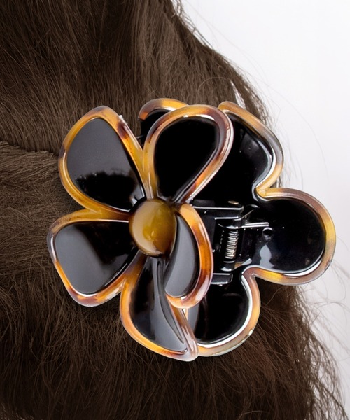 DiamondHearts（ダイヤモンドハーツ） ヘアクリップ べっ甲風フラワー
