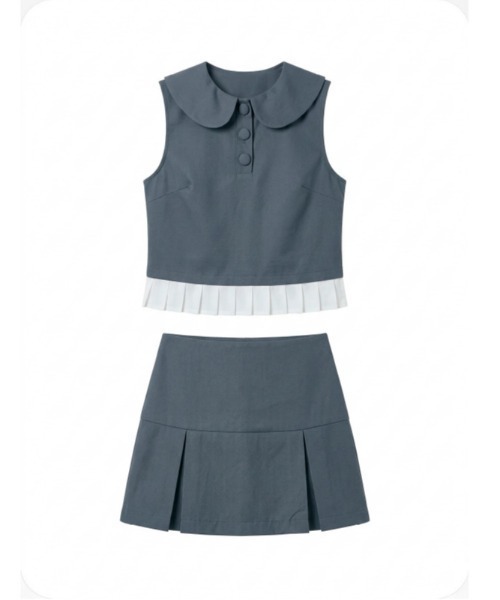 apolina ノースリーブトップス、スカート セットアップ 5-7y apolina