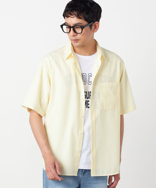 COMME CA ISM（コムサイズム） シャツ 半袖 ポリエステルレーヨン