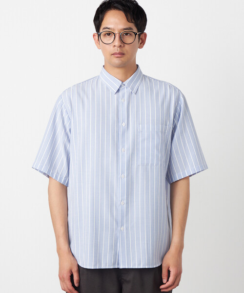COMME CA ISM（コムサイズム） シャツ 半袖 ポリエステルレーヨン