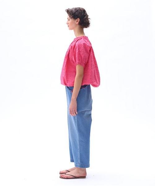「Kelen」 半袖ブラウス M ブルー レディース_画像7