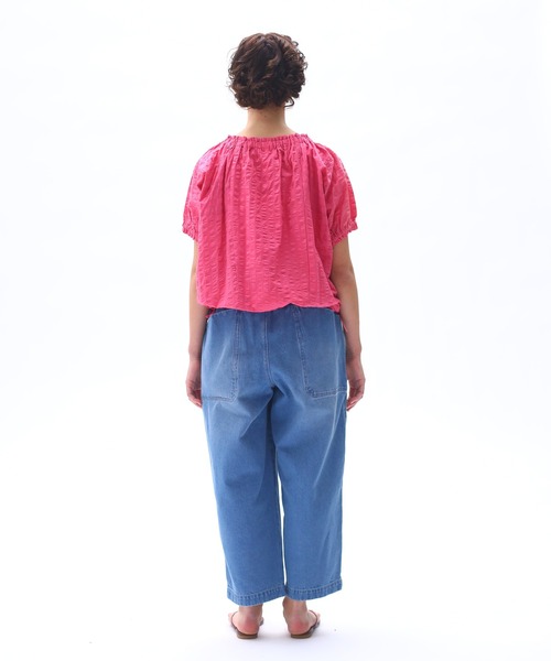 「Kelen」 半袖ブラウス M ブルー レディース_画像8