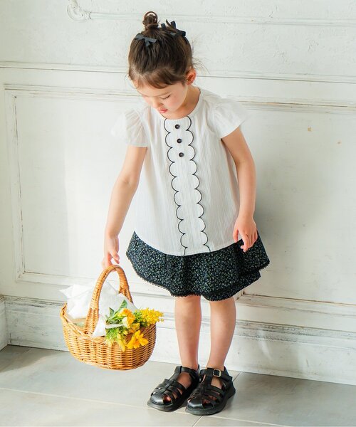 Boribon ハーフパンツ パンツ ラッフルキュロット キッズ 子供服