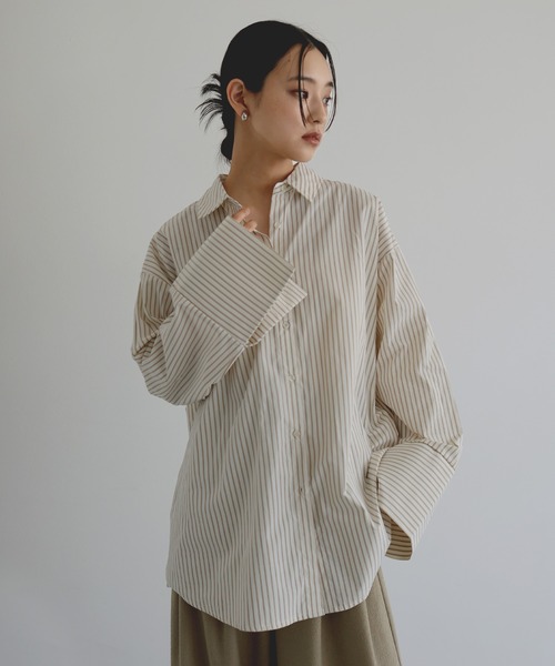 「hellam」 長袖シャツ FREE アイボリー レディース_画像3