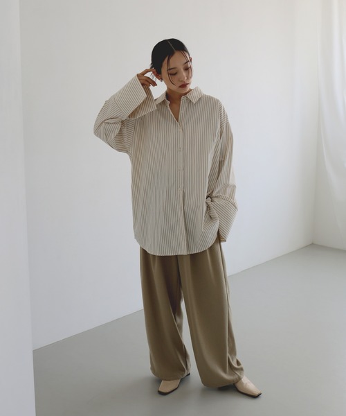 「hellam」 長袖シャツ FREE アイボリー レディース_画像8