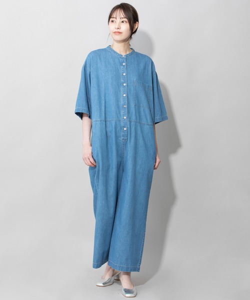 「Munich」 オールインワン M ネイビー レディース_画像6