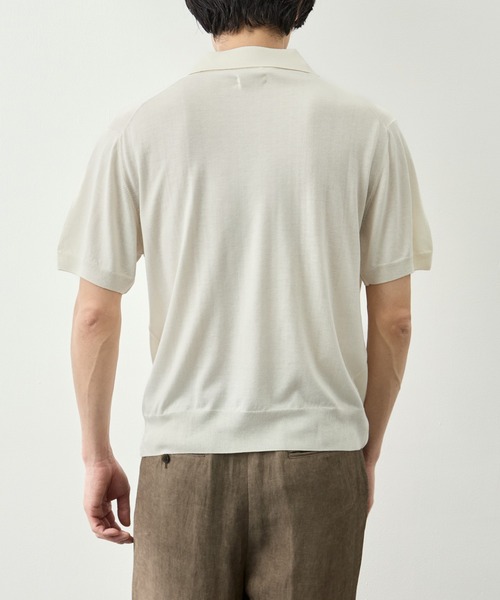 ポロシャツ 「FUJI/フジ」SILK CASHMERE S/S SKIPPER POLO メンズの画像