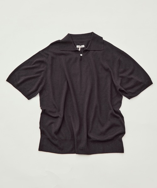 ポロシャツ 「FUJI/フジ」SILK CASHMERE S/S SKIPPER POLO メンズの画像