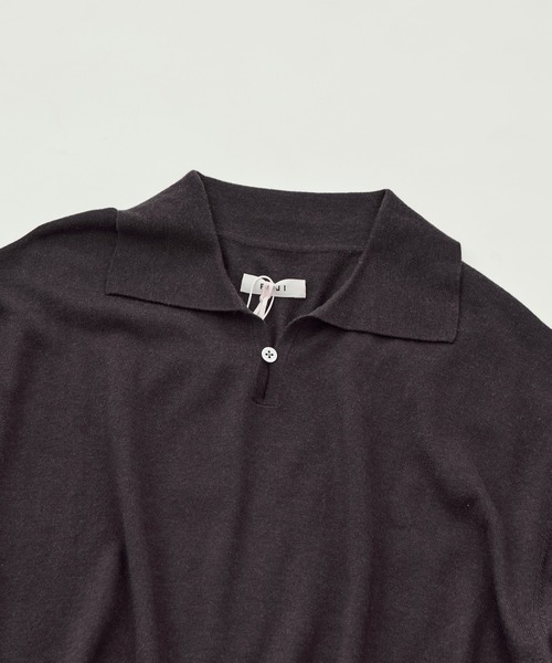ポロシャツ 「FUJI/フジ」SILK CASHMERE S/S SKIPPER POLO メンズの画像