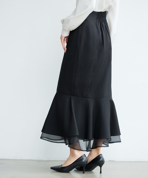 「SAISON DE PAPILLON」 ロングスカート L ベージュ レディース_画像4
