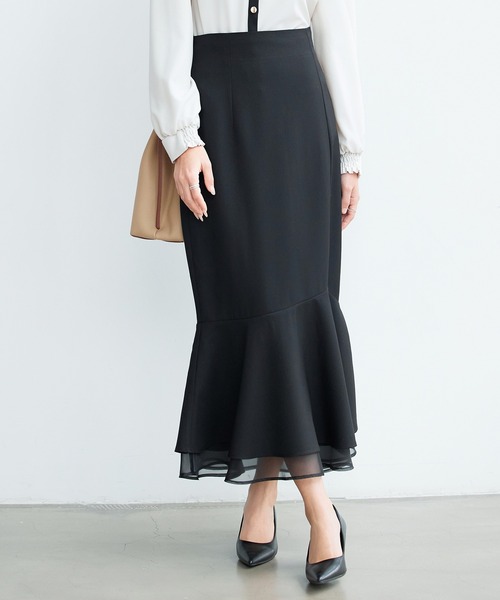 「SAISON DE PAPILLON」 ロングスカート L ベージュ レディース_画像7