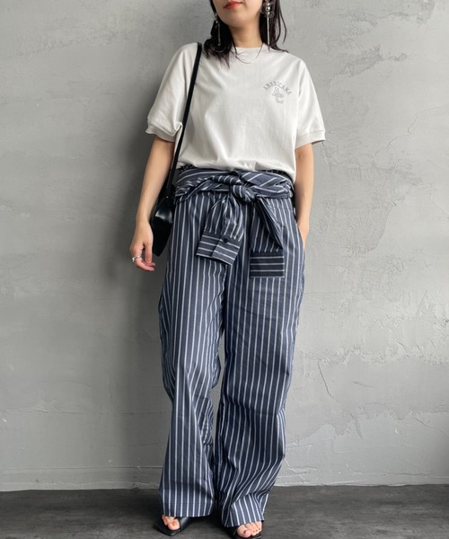 「AMERICANA」 半袖Tシャツ F モカ レディース_画像6