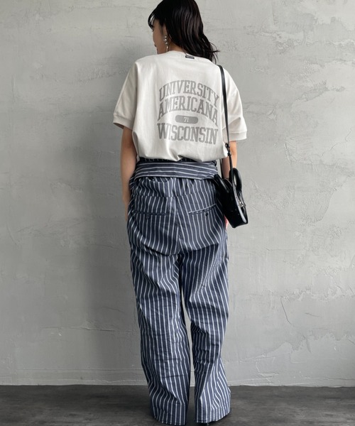 「AMERICANA」 半袖Tシャツ F モカ レディース_画像7