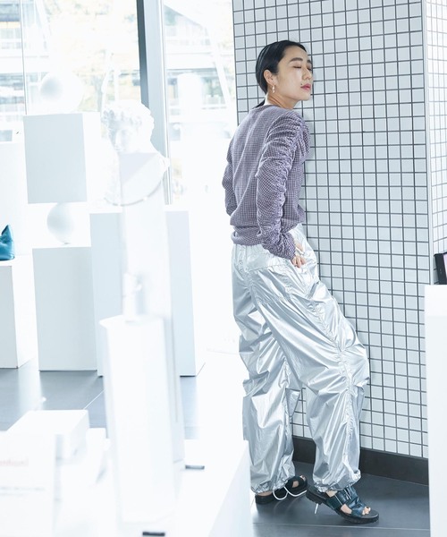 「CITYSHOP」 パンツ 38 シルバー レディース_画像2