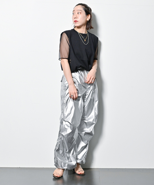 「CITYSHOP」 パンツ 38 シルバー レディース_画像3