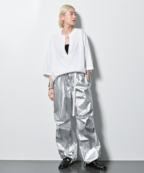 「CITYSHOP」 パンツ 38 シルバー レディース_画像4