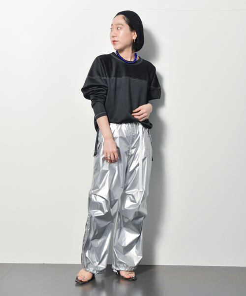 「CITYSHOP」 パンツ 38 シルバー レディース_画像5