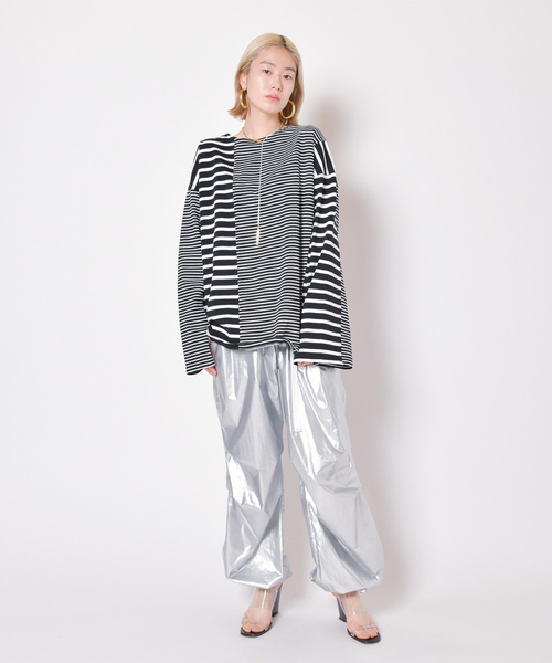 「CITYSHOP」 パンツ 38 シルバー レディース_画像7