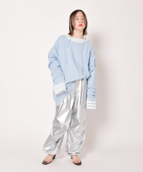 「CITYSHOP」 パンツ 38 シルバー レディース_画像8