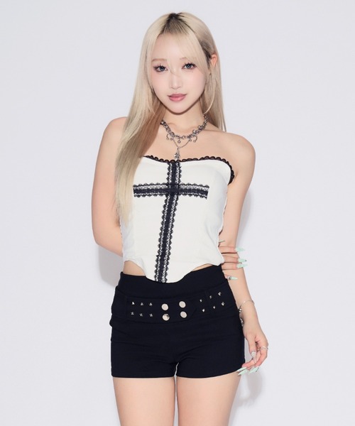 rib tube tops melt the lady チューブトップ tinkerend（ティンカーエンド） チューブトップ ベアトップ 「カップ