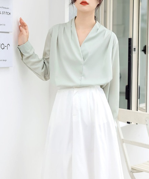 「Dewlily」 長袖ブラウス M ブラック レディース_画像2